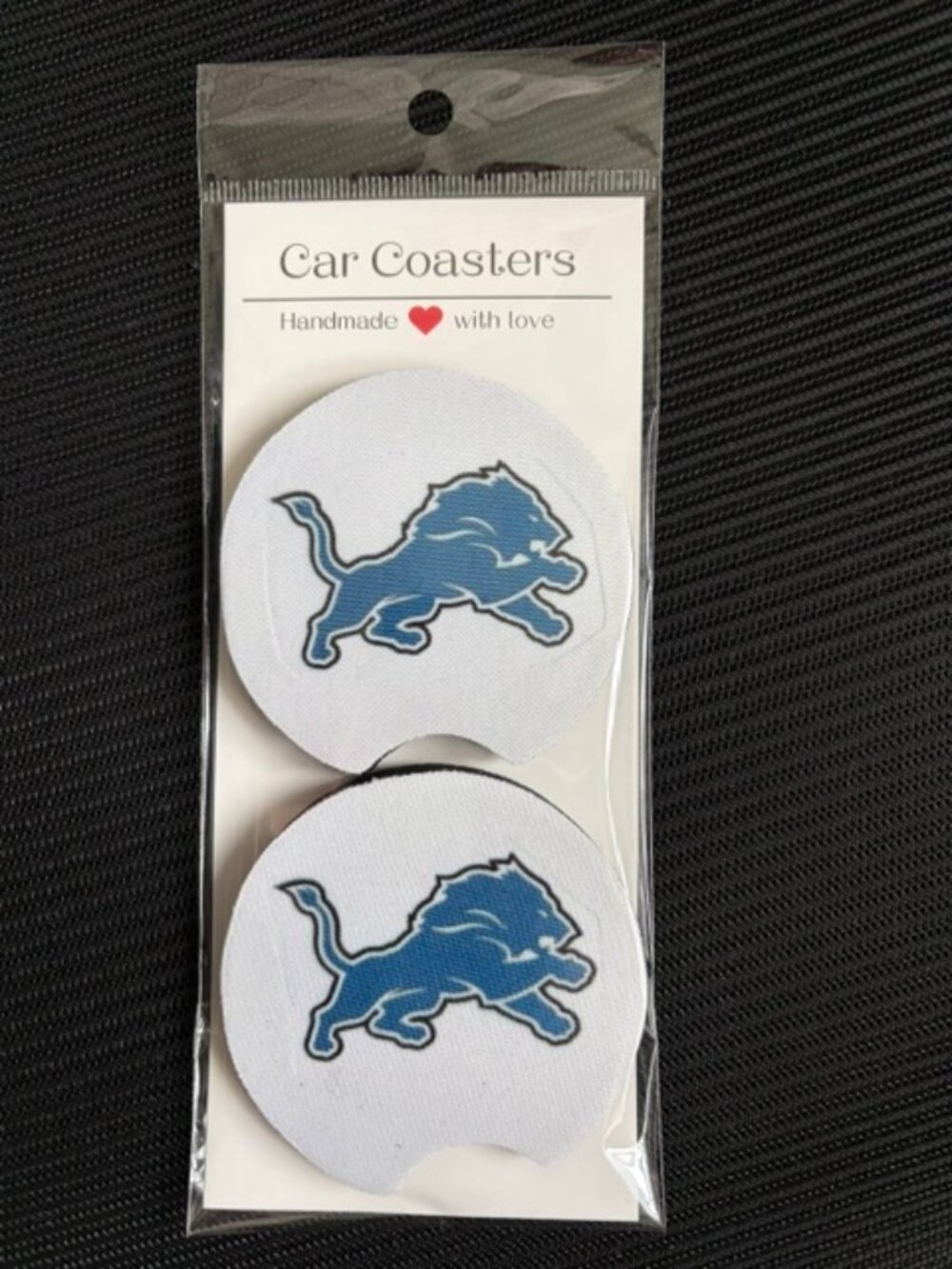 Detroit Lions Car Coaster Set - NWT